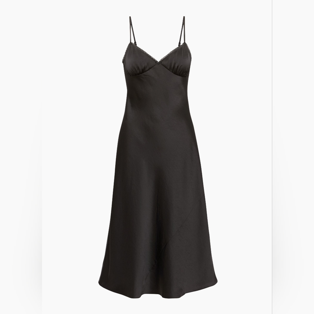 Aritzia Wilfred Classical Satin Maxi Dress